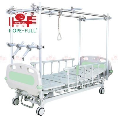 HOPEFULL  electric orthopaedics hospital bed  High quality hospital medical crank bed folding metal bed for sale