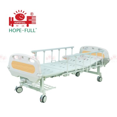 HOPEFULL  Single function manual hospital bed ABS One manual crank medical bed/with foot pad